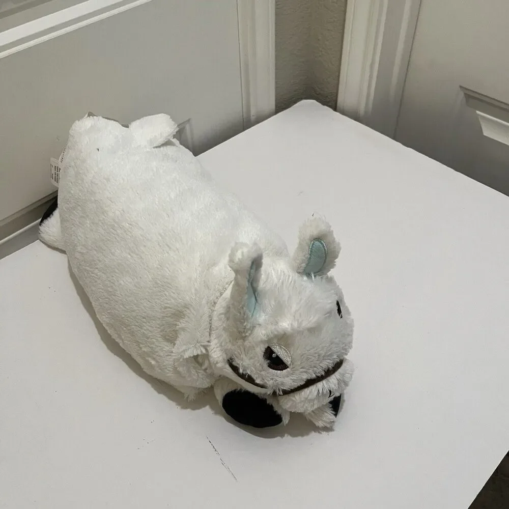 Piper Kids White Llama Plush Pillow Pet Foldable Cuddly Travel Friend 12